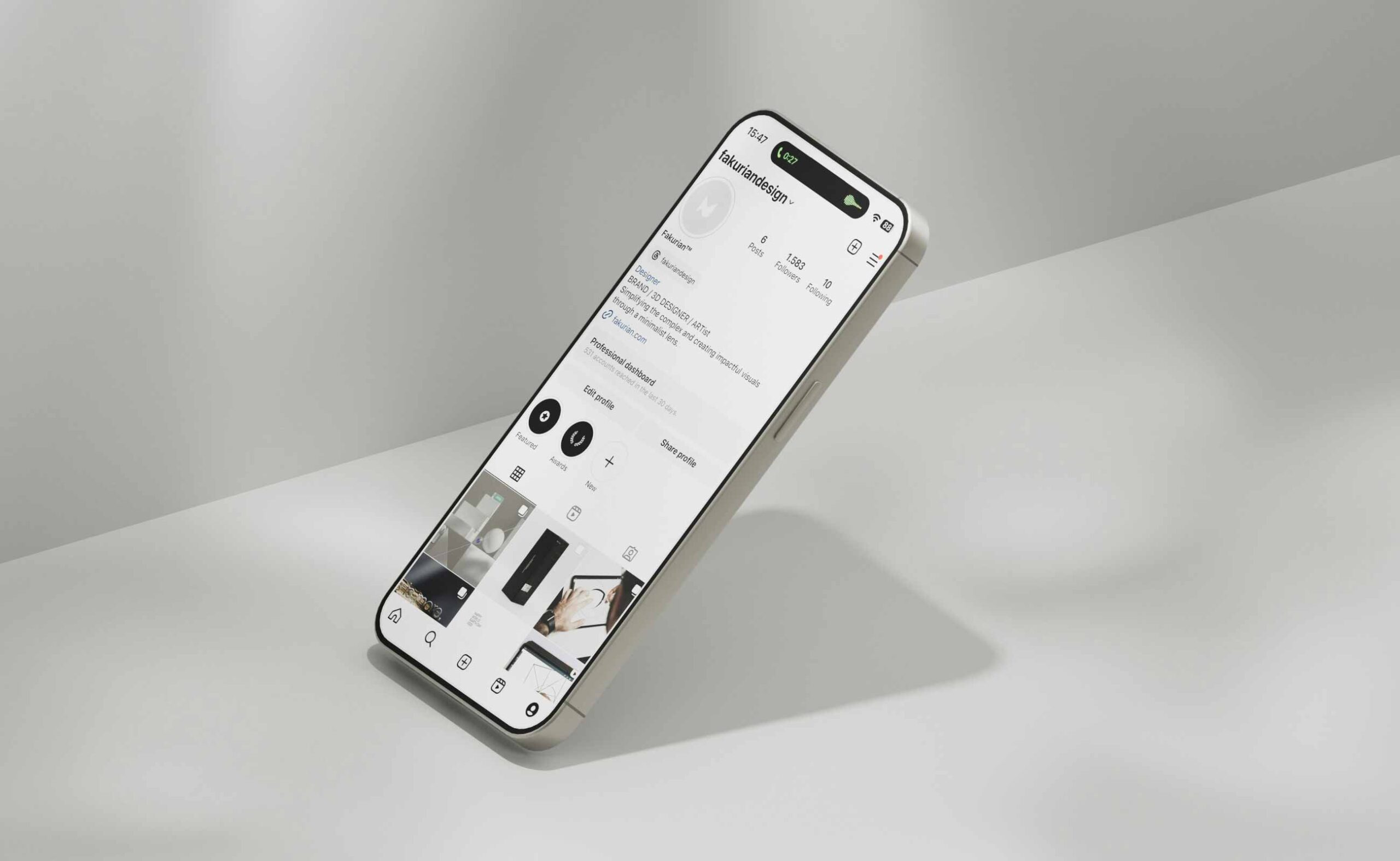 Mobile device mockup